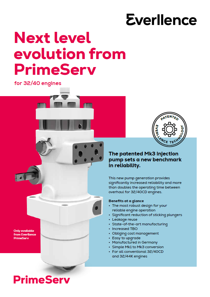 Mk3 injection pump – Next level evolution from PrimeServ for 3240 engines